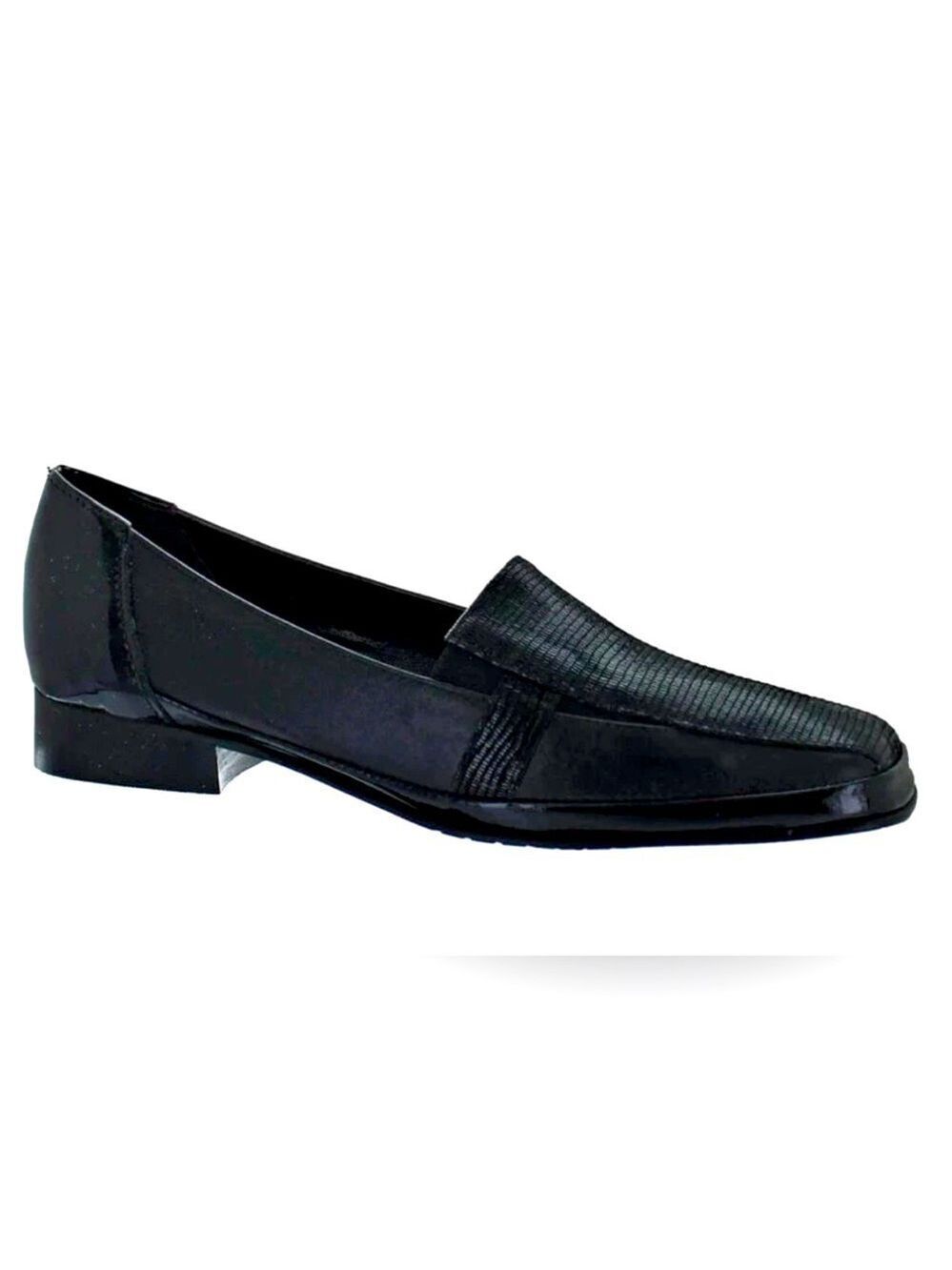 AMALFI LOAFERS IDA BLACK NAPPA LEATHER WOMENS SZ 8SS (narrow)